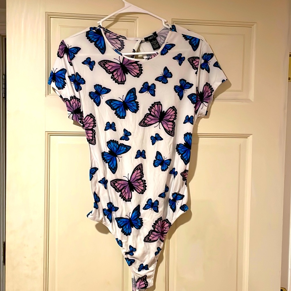 Rue 21 Butterfly Bodysuit size L